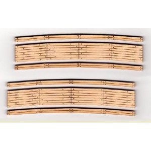 Wood Grade Crossings - 2 Sets Curved 9.75" Radius