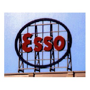 Laser Cut Wood Billboard - Esso