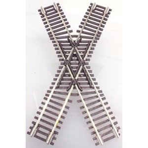 Code 55 Track w/Nickel-Silver Rail & Brown Ties - 60' Crossing