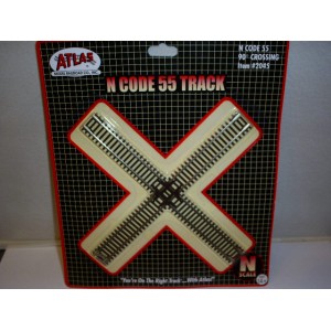 Code 55 Track w/Nickel-Silver Rail & Brown Ties - 90' Crossing