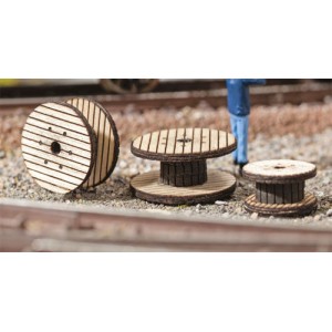 Laser Cut Cable Drums (3pk)