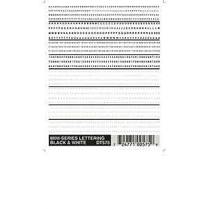 Dry Transfer Alphabet & Number Sets - Mini-Lettering (black & white)