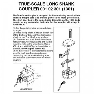 (1301) True-Scale Long Shank Coupler (2pr)