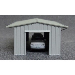 Armco Drive-Through Shed (Tractor Shed) - Gray