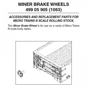 (1063) Miner Brake Wheels (12pk)
