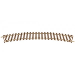 Code 55 Track w/Nickel-Silver Rail & Brown Ties -- 15" Radius Full Curve (6pk)