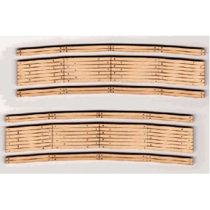 12"-14" 2-Lane Curved Wood Grade Crossing (2pk)