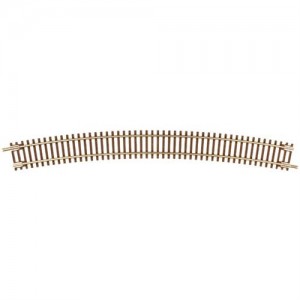 Code 55 Track w/Nickel-Silver Rail & Brown Ties - 16 1/4" Radius Full Curve (6pk)