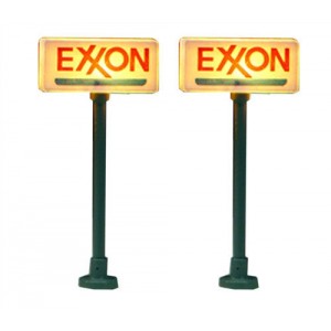 Lighted Gas Station Signs - Exxon (2pk)