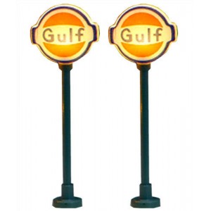 Lighted Gas Station Signs - Gulf (2pk)