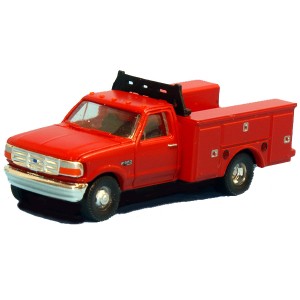 1992 Ford F-350 Regular Cab Service Trucks - Red (2pk)