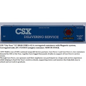 53' High Cube Container - CSX City Year (Single)