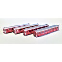RhB EW1 Red 4 Coach Set in Book Case (4pk)