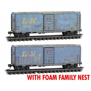 40' Box Car - Louisville & Nashville (Weathered)(2pk)