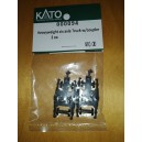 Heavyweight six axle truck - Black w/ Kato Magnetic Knuckle Coupler (2pk)