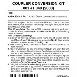 (2000) Coupler Conversion for Kato E8/9 &PA-1 A Unit