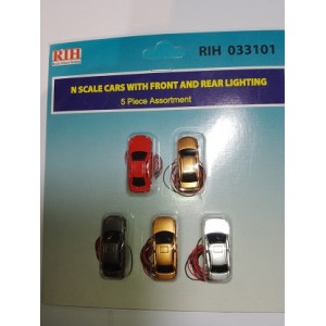 Cars with Front and Rear Lighting (5pk)