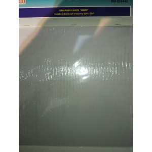 Clear Plastic Sheets - Waves (2pk)