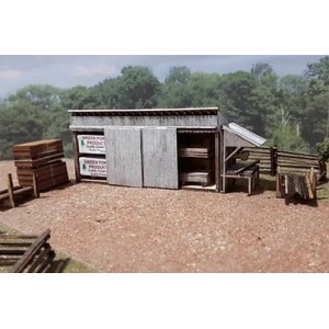 Lumber Shed with Cutting Station