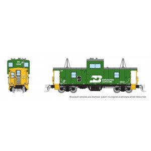 Wide Vision Caboose - Burlington Northern 12042