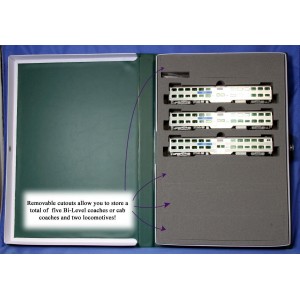 Gallery Bi-Level Commuter Coach Set - Chicago Metra (3pk)