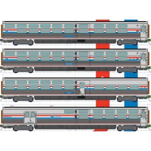 Viewliner II - Amtrak PhIII Coach Set (4)
