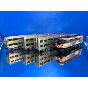 Chicago Metra F40PH Commuter Train Set