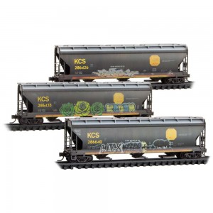 3 Bay Covered Hoppers - KCS (Graffitied)(3pk)