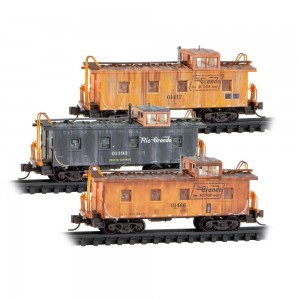 Denver & Rio Grande Western Weathered Caboose (3Pk)
