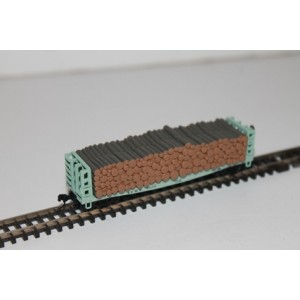 Pulpwood Flatcar - Southern Pacific MoW 7075