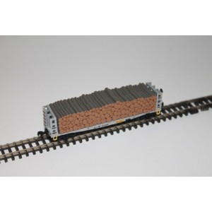 Pulpwood Flatcar - Louisville & Nashville MoW 40490