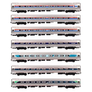 Amtrak Amfleet I Coach 7 Car Set All Phases (Limited Edition)