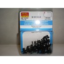 (1015-10) Body Mount Couplers Wide Angle, Short Shank Couplers (10pr)