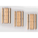 Wood Grade Crossings - 3 Sets One Lane Crossings